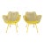 1950s Pair of Yellow "Sculptura" Collection Chairs by Russell Woodard For Sale