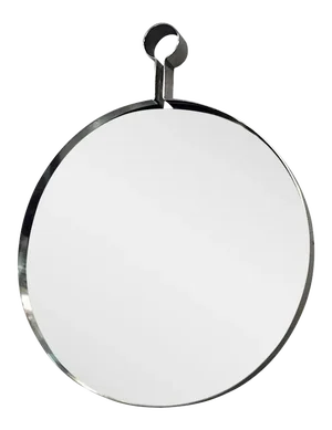 Mid-Century Italian Modern Steel Circular Mirror, 1970s