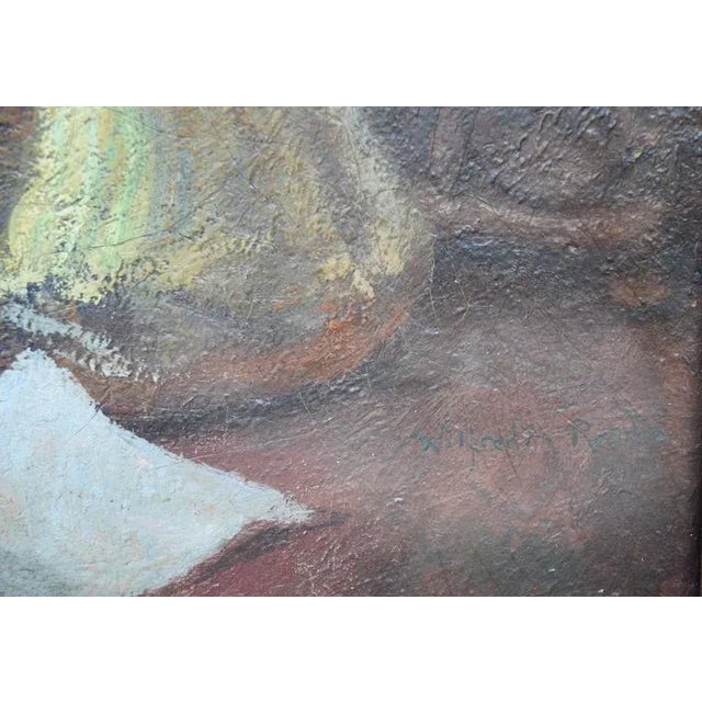 Early 20th Century Still Life with Japanese Shisa Oil Painting, Framed For Sale - Image 4 of 4