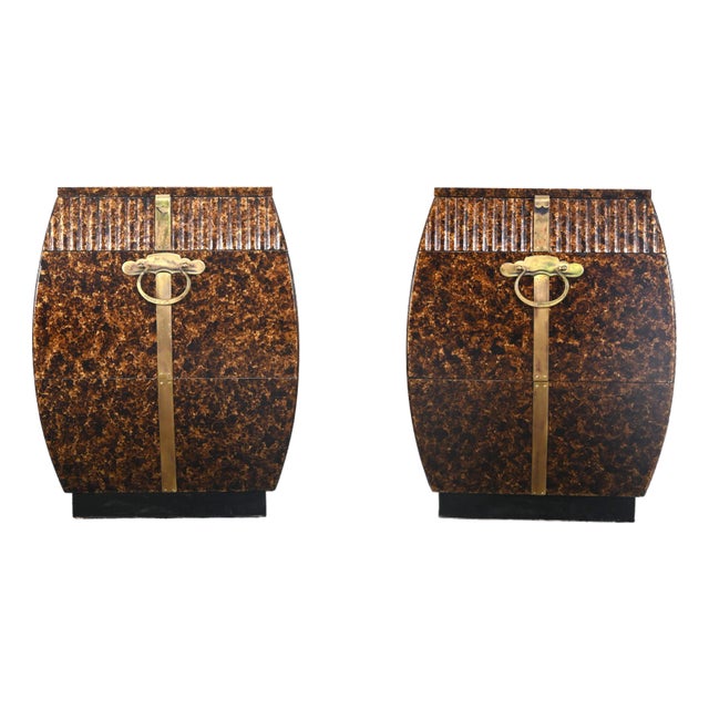 Pair of Bert England for Widdicomb Bombe End Tables, 1965 For Sale