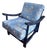 Mid 20th Century Black Rattan Bamboo Lounge Chair in the Manner of Ficks Reed For Sale