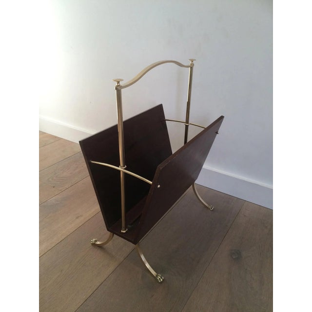 Wood Maison Jansen, Magazine Rack with Claw Feet, Circa 1940 For Sale - Image 7 of 13