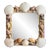 Vintage Square Seashell Shell Encrusted Mirror For Sale