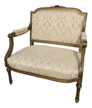 French Gilt Two-Seat Sofa, 1880s