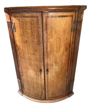 Victorian English Oak with Mahogany Corner Cabinet, 1890s