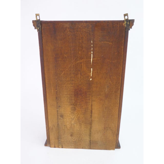 Antique Art Deco Carved Wooden Mirror Cabinet with Drawer, 1920s For Sale - Image 4 of 11