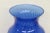 Indiana Glass Style Cobalt Blue Optic Swirl Hand Blown Vase For Sale - Image 4 of 12