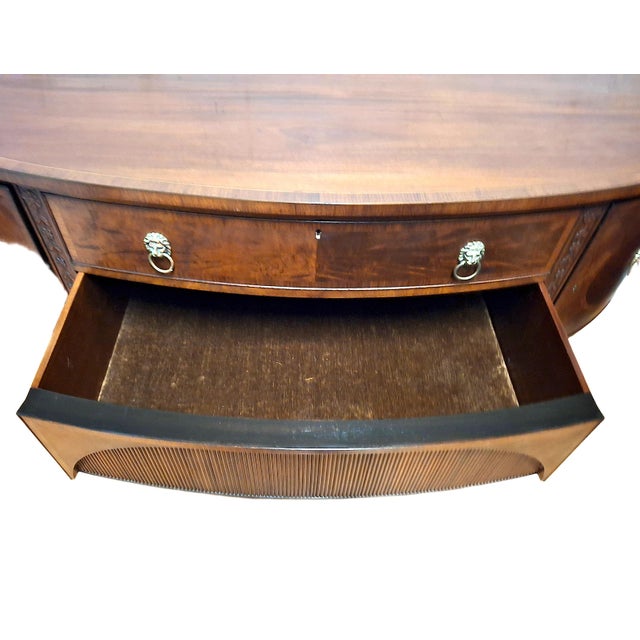 Federal-Style Mahogany Demilune Sideboard For Sale - Image 15 of 18
