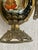 Vintage Fedoskino Russian Triptych Brass Filigree With Lacquer Egg Shape With Father Frost and the Snow Maiden Signed M. Izotova. For Sale - Image 13 of 15