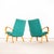 Teal Armchair with Maze Effect, 1960s For Sale - Image 6 of 9
