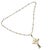 Gold Loree Rodkin 18k Yellow Gold + Silver Cross Diamond Necklace For Sale - Image 8 of 12