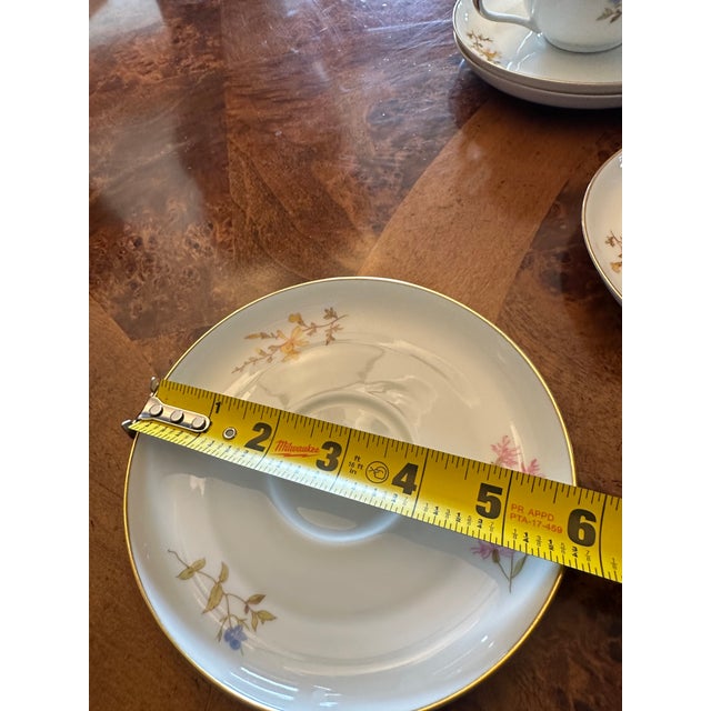 1950s Rosenthal Selb Germany Tea Cup and Saucer "Helena" Pattern - Set for 6 For Sale - Image 11 of 18