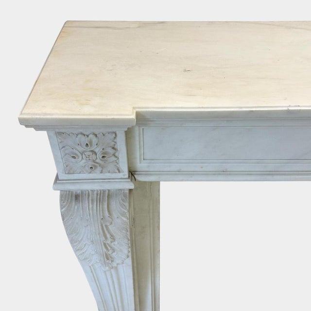 Statuary White Marble Fireplace Mantel, 1790 For Sale - Image 4 of 9