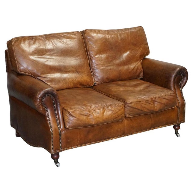 Halo Balmoral Heritage 2-Seater Sofa in Brown Leather from Timothy Oulton For Sale - Image 15 of 15
