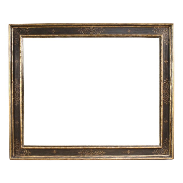 20th Century Lacquered Painted and Gilded Tuscan Frame, 1950 For Sale