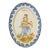 Estate Antique Italian Fiancé Hand Painted Oval Tray For Sale