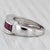 1.20ctw Channel Set Ruby Diamond Ring 14k White Gold Size 6.25 For Sale - Image 4 of 8