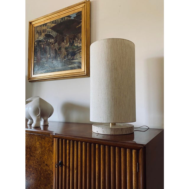 Hollywood Regency Travertine Table Lamp Bases, Italy, 1970s, Set of 2 For Sale - Image 11 of 18
