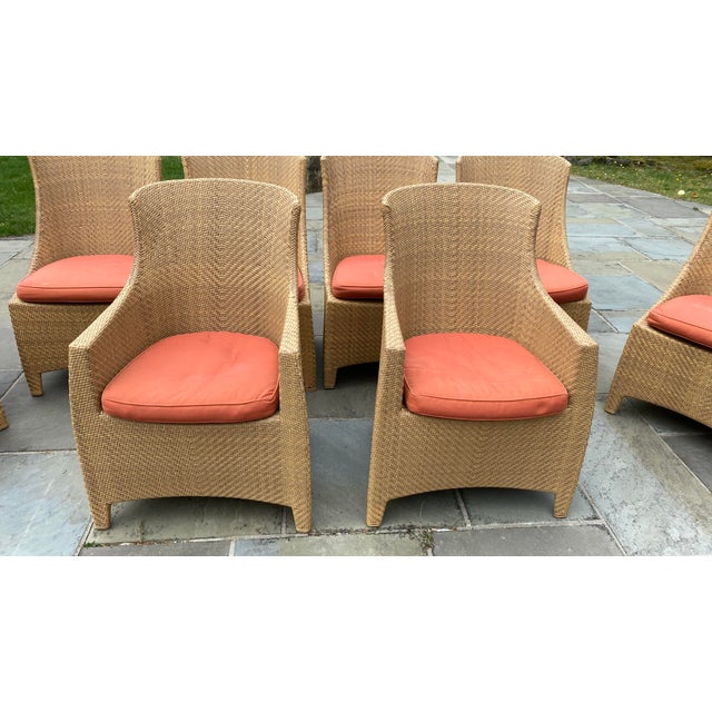 Contemporary Early 21st Century "Grange 1904 Meubles" Outdoor Chairs - Set of 8 For Sale - Image 3 of 11