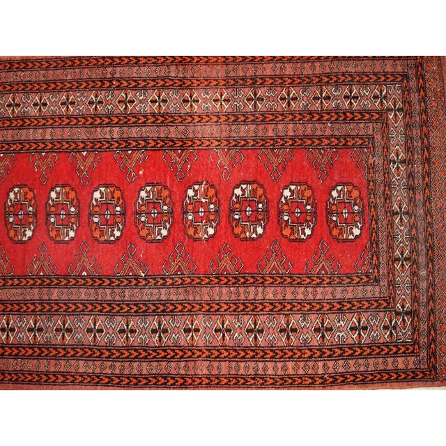 Textile 1960s Handmade Vintage Pakistani Lahore Rug For Sale - Image 7 of 9