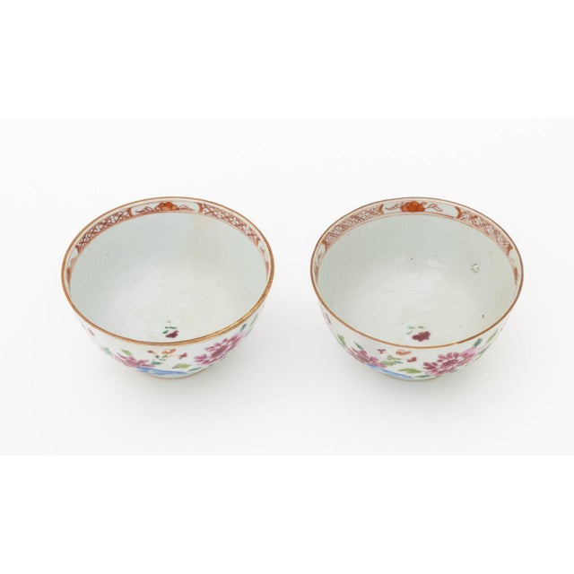 Rose Chinese Export Famille Rose Porcelain Bowls, Pair For Sale - Image 8 of 10