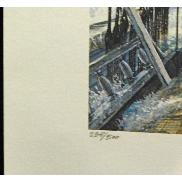 Pete Peterson Furling the Mainsail Hand Signed Limited Edition Artwork Art For Sale In Denver - Image 6 of 6