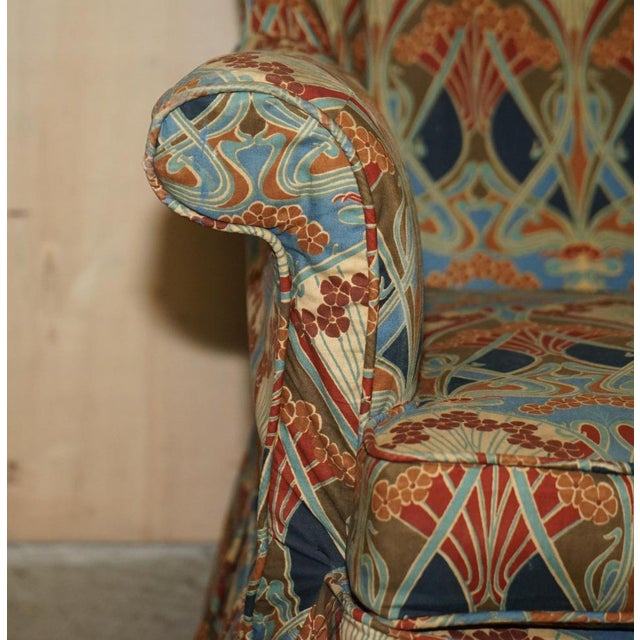 Wood Vintage English Oak Armchair from Liberty's London, 1930s For Sale - Image 7 of 18