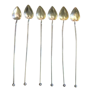 Sterling Silver Leaf Form Spoons - Set of 6