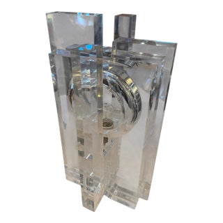 Table Lamp in Acrylic by Sandro Petti for Maison Jansen, 1970 For Sale