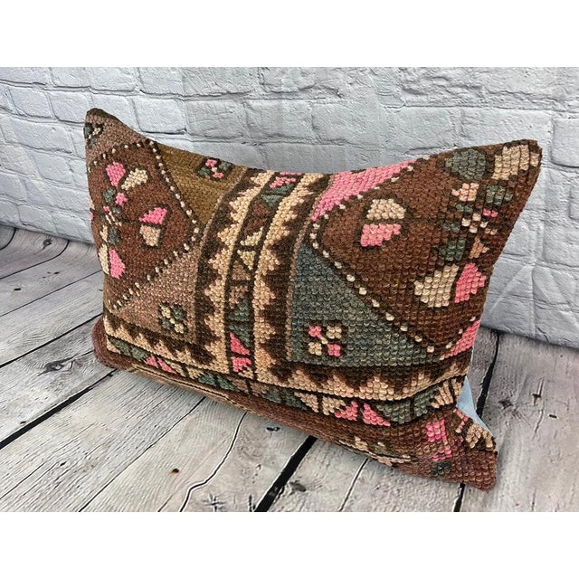 Vintage Pillow Case Turkish Rug Pillow Decorative Rug Pillow Dry cleaning only. PILLOW INSERT IS NOT INCLUDED
