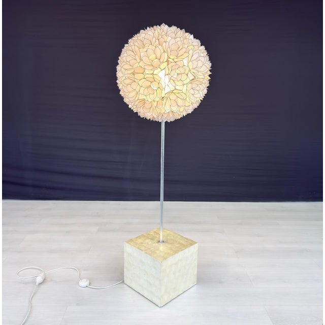 1960s Rausch Mother of Pearl Floor Lamp For Sale - Image 4 of 9