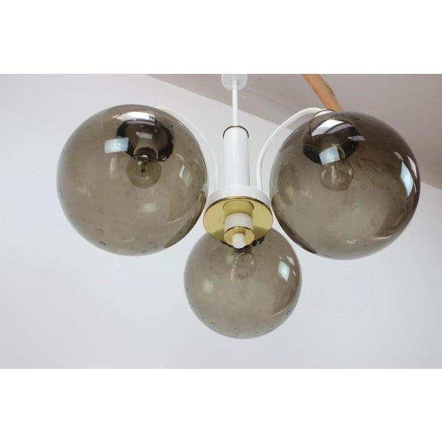 Mid-Century Smoked Glass Pendant by Drukov, 1970s For Sale - Image 4 of 11