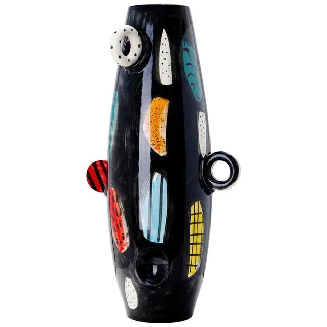 Painted Teresa Ceramic Vase by Malwina Konopacka For Sale - Image 6 of 6