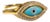 Turquoise Evil Eye & Diamond Gold Statement Ring, Adjustable For Sale