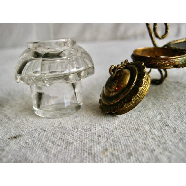 Mid 19th Century Old Paris Napoleon III Inkwell For Sale - Image 4 of 6
