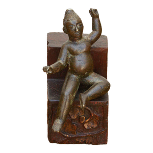 Antique Miniature Lost-Wax Bronze Balakrishna