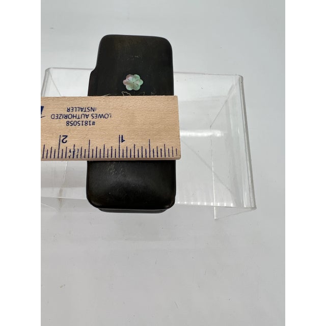 Bone Antique Victorian Era Solid Horn Snuff Box Pique Inlay For Sale - Image 7 of 12