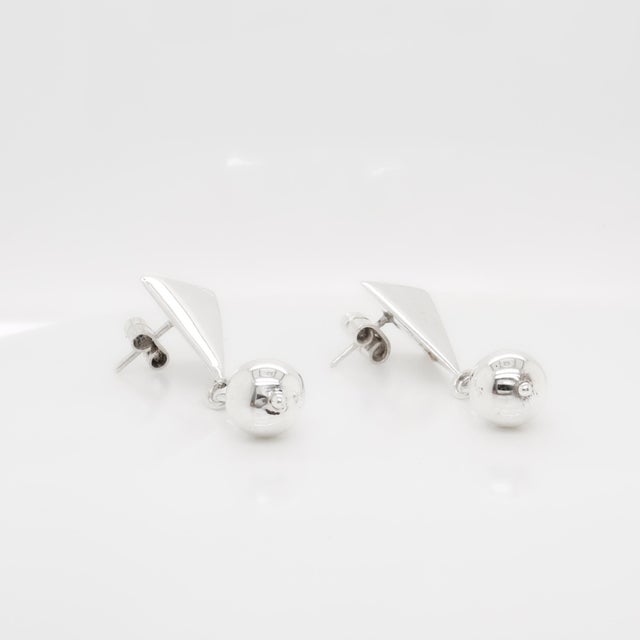 Pair of Mexican Mid-Century William Spratling Sterling Silver Drop Earrings For Sale - Image 10 of 12