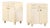 A Pair of Parchment-Clad Cabinets or Nightstands, C. 1960. For Sale