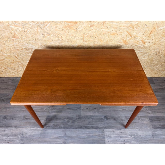 Wood Teak Extendable Dining Table, Denmark, 1960s For Sale - Image 7 of 18