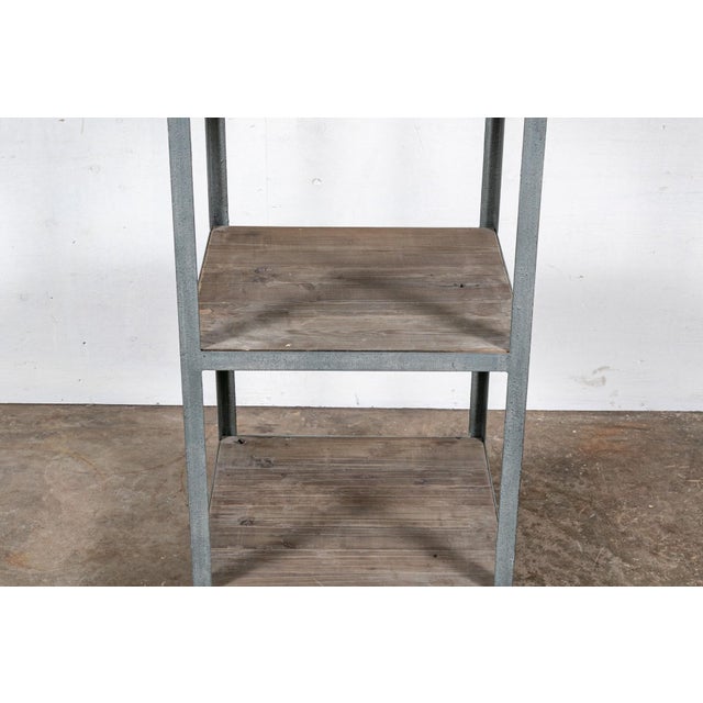 Late 20th Century Vintage Tall Industrial Style Etagere For Sale - Image 5 of 9