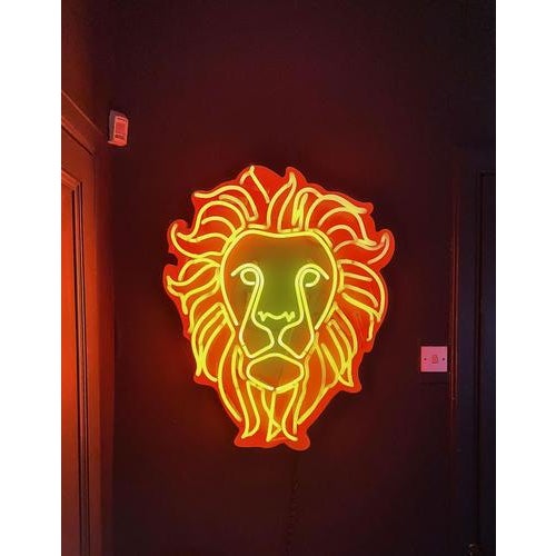 Mid-Century Modern Large Vintage English Neon Wall Light, 2017 For Sale - Image 3 of 9
