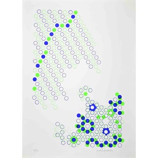 Mario Padovan, Fluo Composition, Screen Print, 1970s For Sale