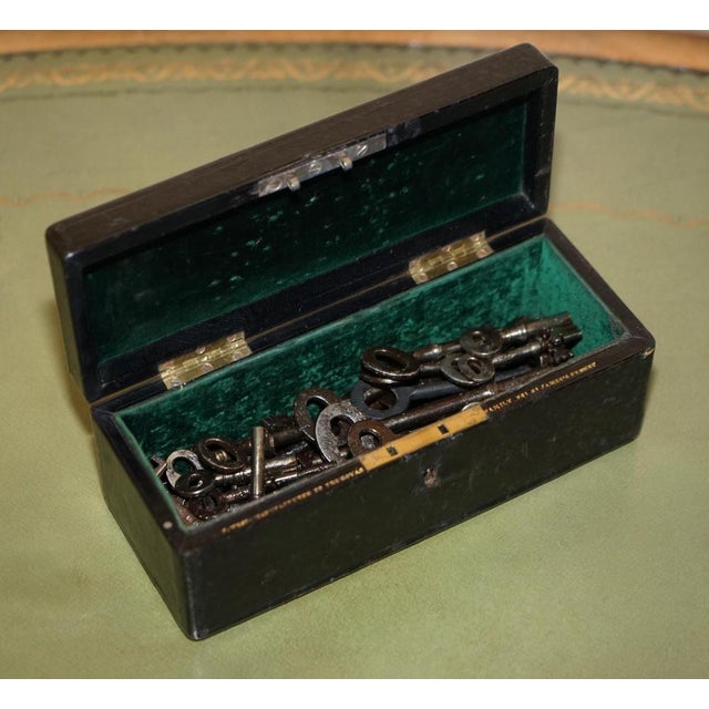 Antique Box in Iron and Wood with Keys, 1760s, Set of 28 For Sale - Image 18 of 18