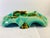 Rare Antique French Barbotine Majolica Turquoise Asparagus Serving Tray Platter Dish For Sale - Image 10 of 11