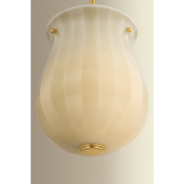 2020s Hudson Valley Lighting Nevins 10 in. 1 Light Pendant in Aged Brass Finish For Sale - Image 5 of 8