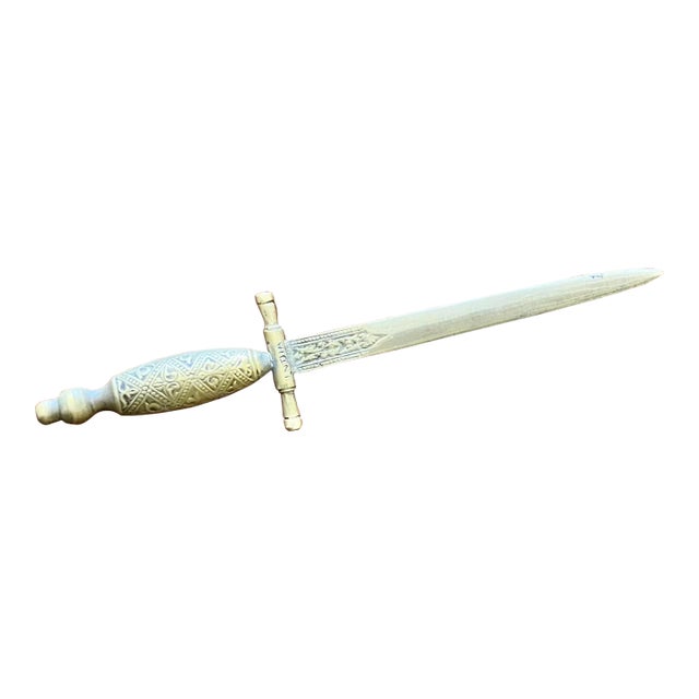 Brass Letter Opener, Vintage Office Decor, Made in India For Sale