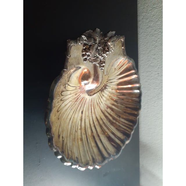 1960s Reed & Barton Silverplated Footed Shell Bowl For Sale In Dallas - Image 6 of 9
