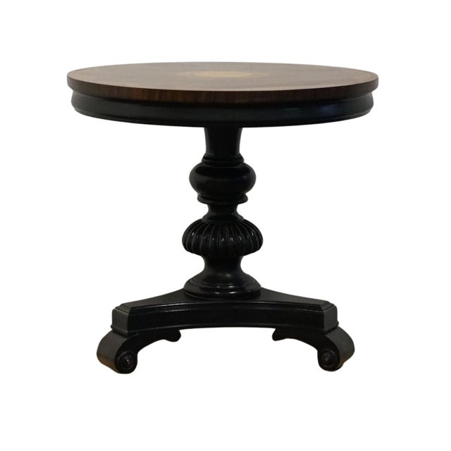 Wood Thomasville Furniture Ernest Hemingway the Fifth Column Contemporary Traditional 28" Round Accent Table 46239-231-1 For Sale - Image 7 of 8
