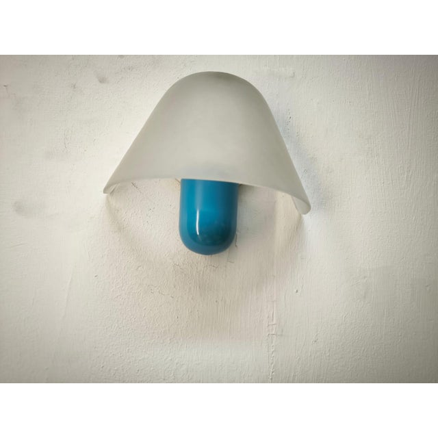 Metal Light Blue Wall Light from Veart, 1980s For Sale - Image 7 of 9